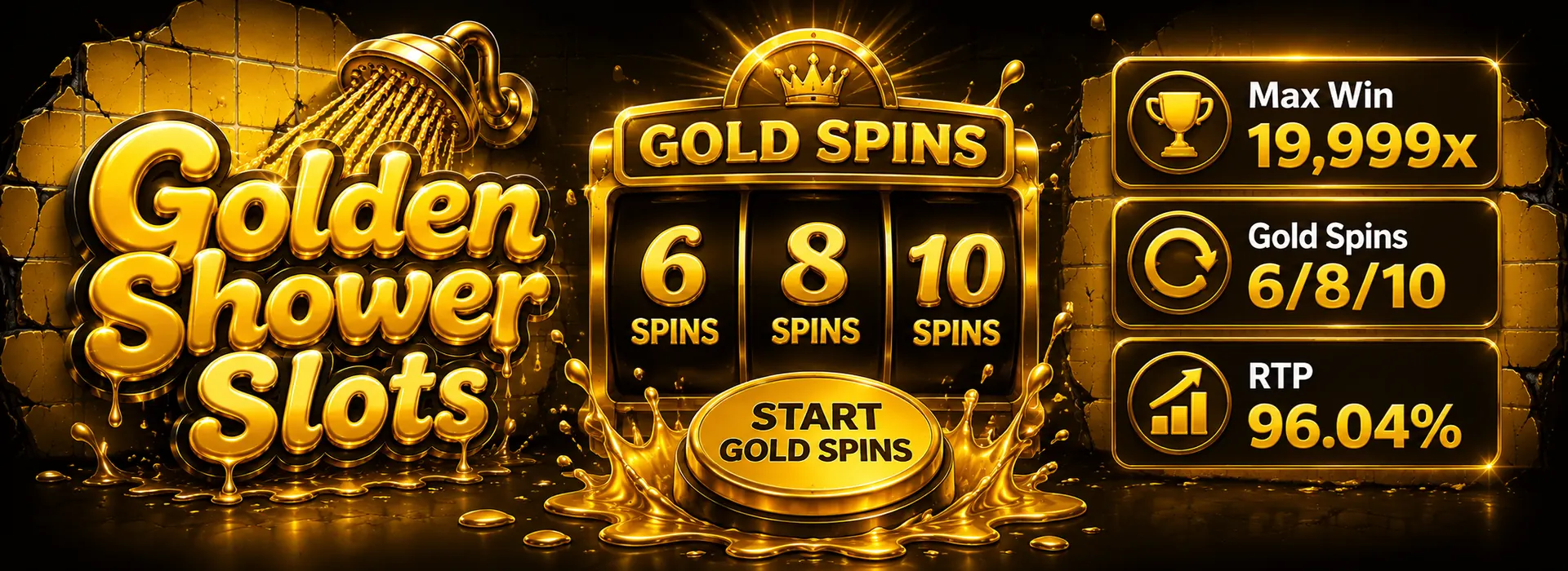 Golden Shower welcome offer - 100% up to C$500 plus 50 free spins